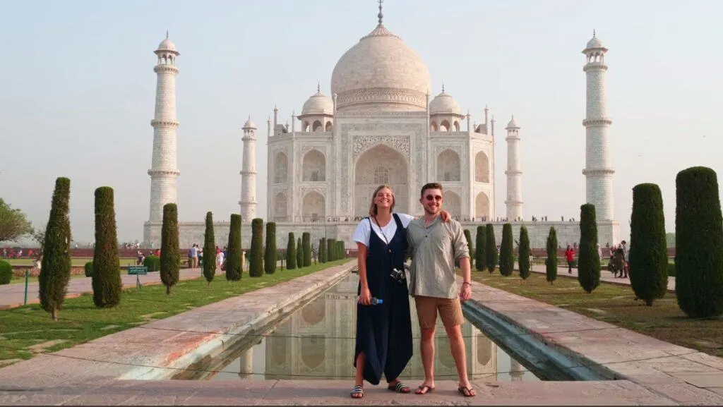 Taj mahal during winters