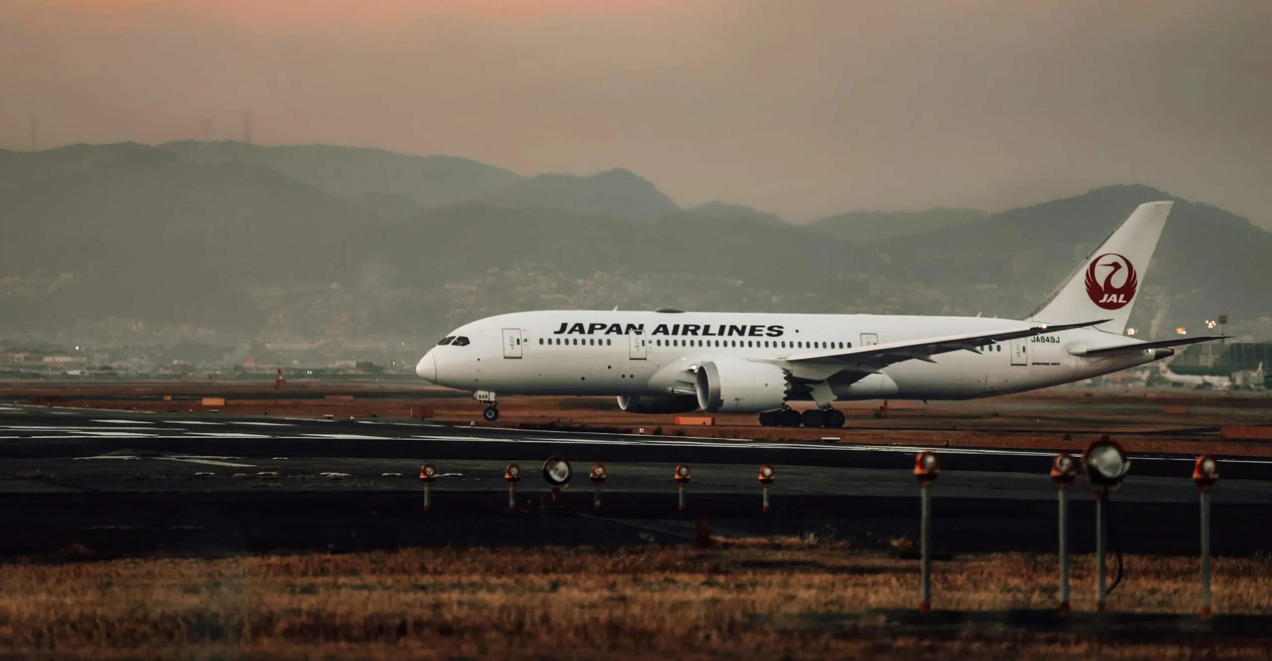 japan airline on runway