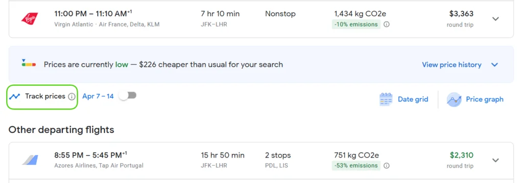 Track-flights-with-google-fights
