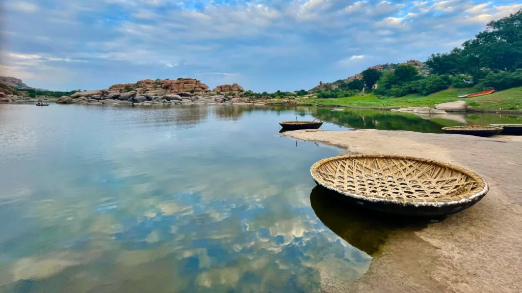 Coracle ride on Sanapur Lake, Hampi