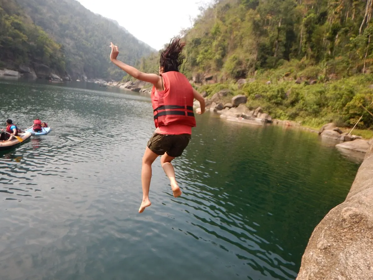 Cliff Jumping in Shnongpdeng